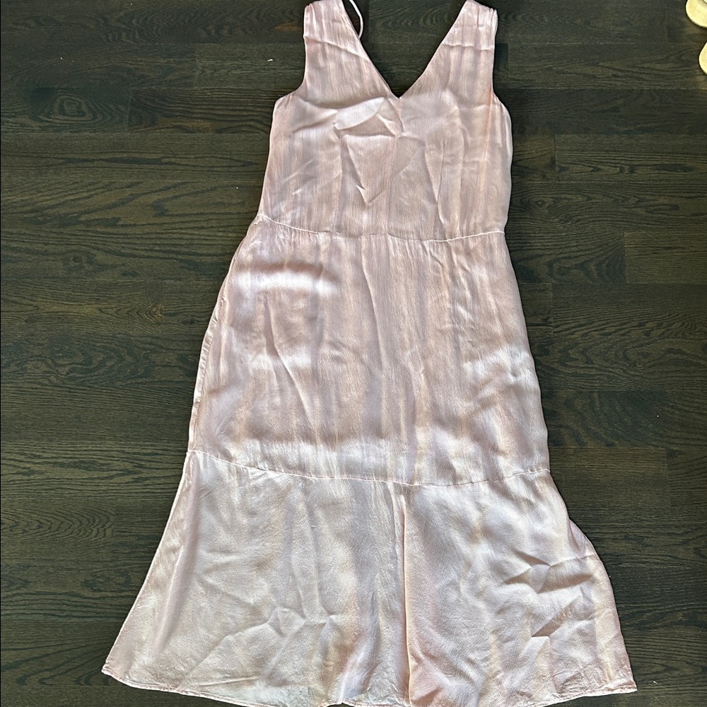 Everlane Blush Pink V-Neck Maxi Slip Dress